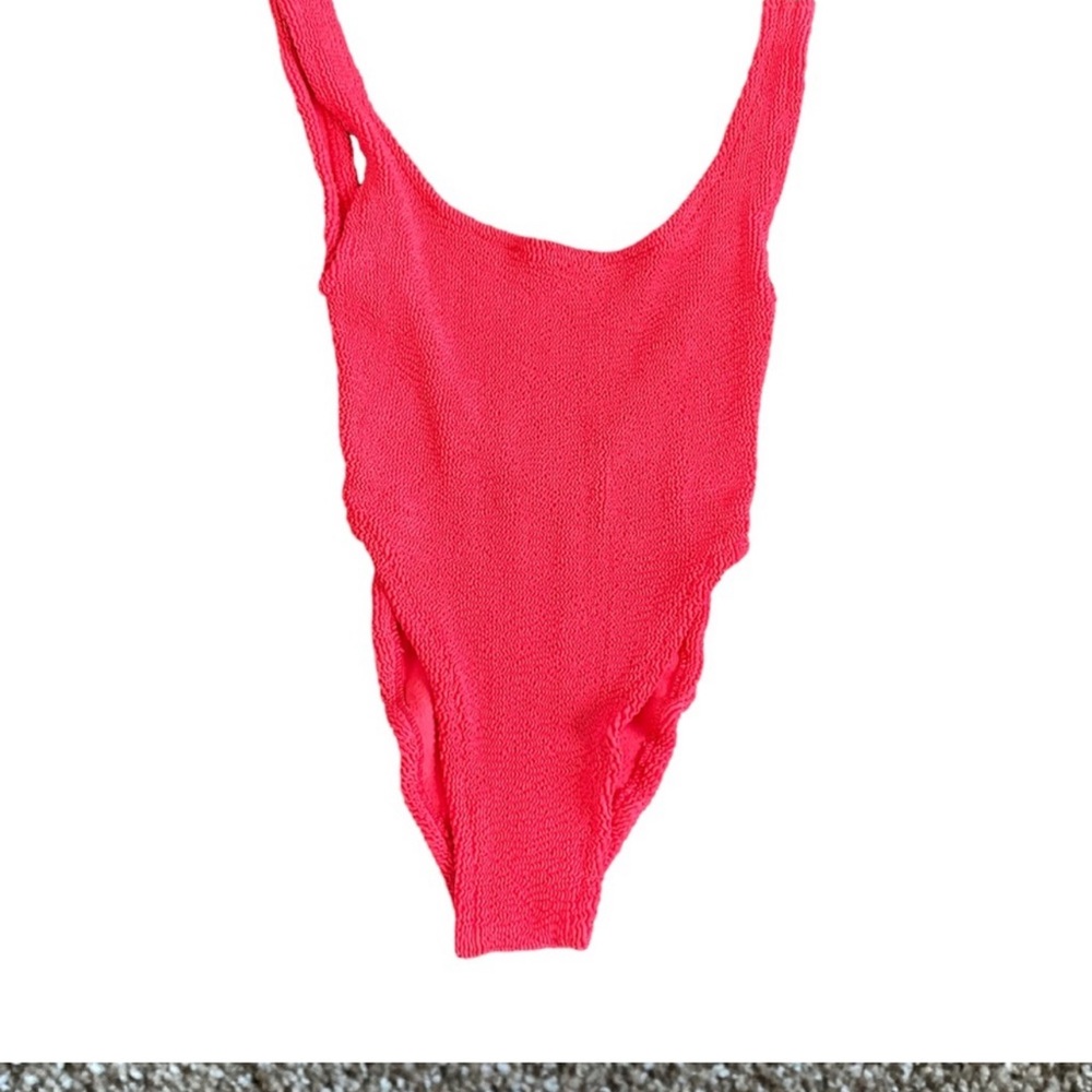 Hunza G Bergdorf Goodman Pink One Piece Bathing Suit One Size